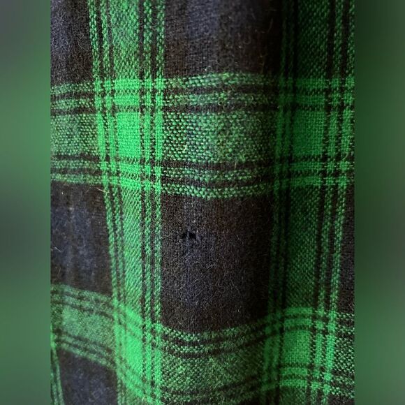 Vintage Wool Plaid V-Neck Lanz Original Midi Dress with Pockets - Picture 15 of 15